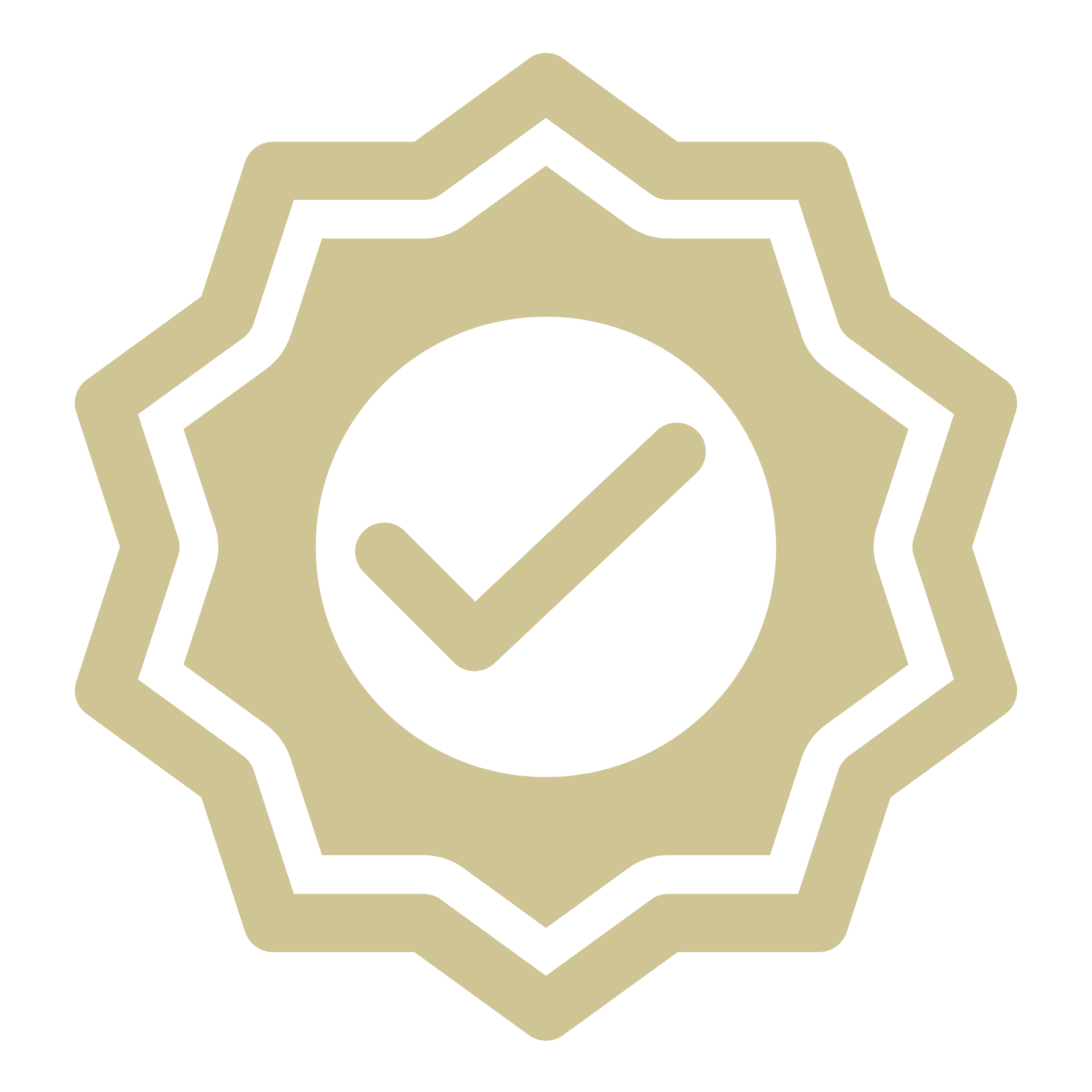 medallion seal with a start inside it