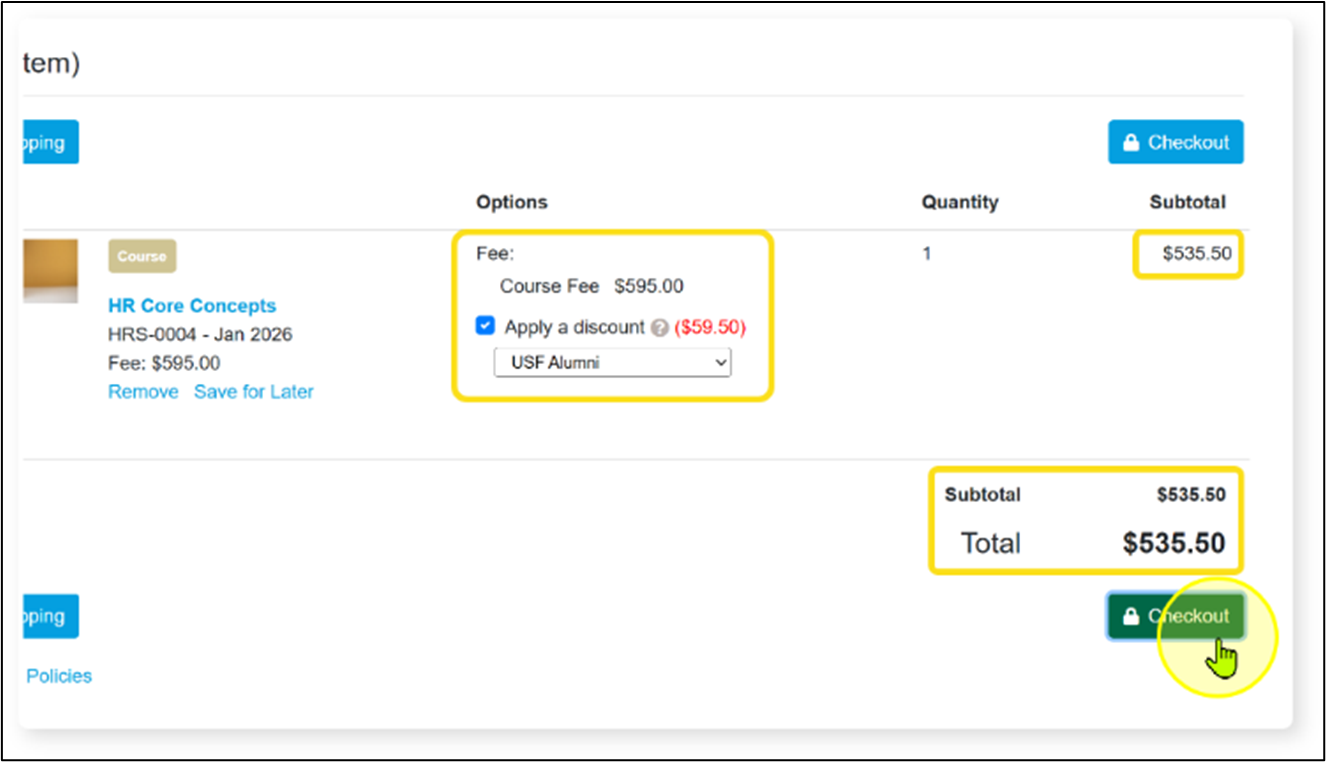 registration system screenshot