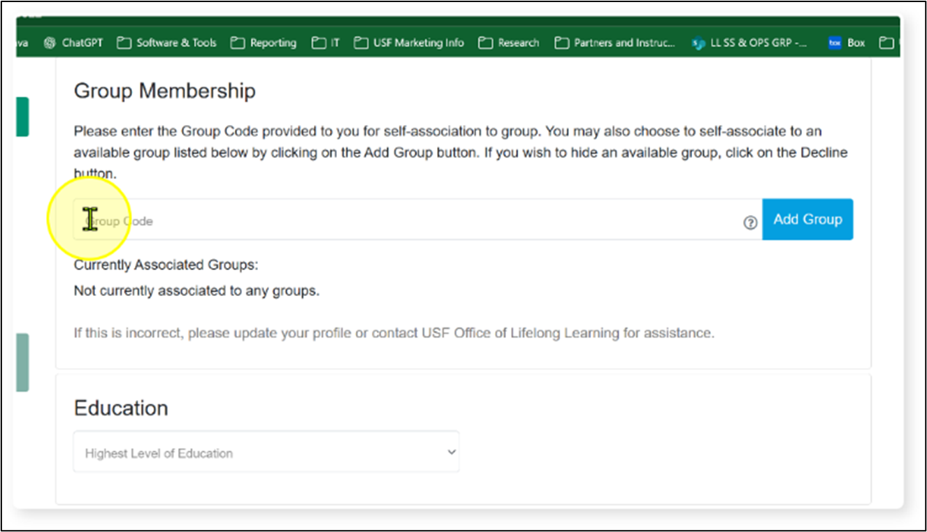 registration system screenshot