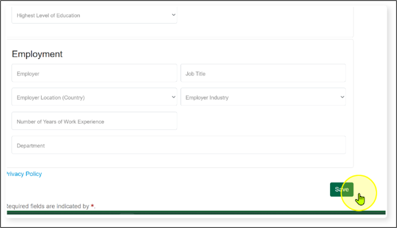 registration system screenshot