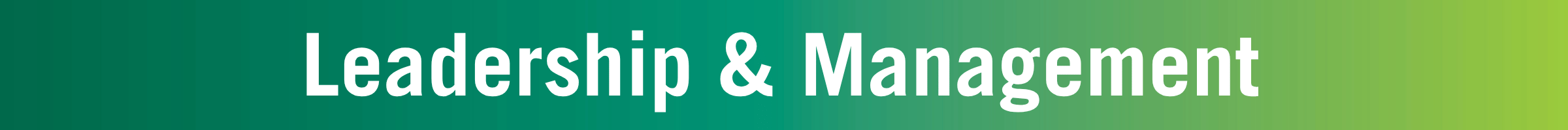Leadership & Management